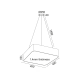 PENDANT LUMINAIRE LED 40W 3200LM 3000K WHITE METAL 48X48XH140CM EMERY V28LEDP48WH PENDANT LUMINAIRE LED 40W 3200LM 3000K WHITE METAL 48X48XH140CM EMERY V28LEDP48WH