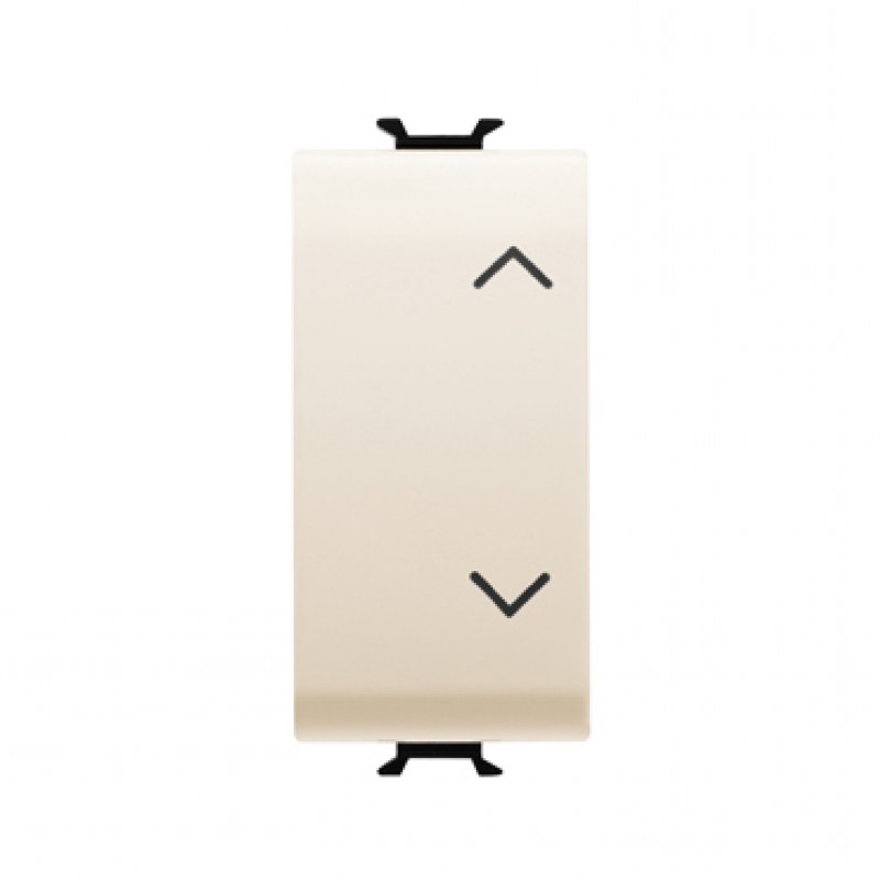 P-BUTTON 1M 1P NO+NO 10A INTERLOCK IVORY 331GW11140