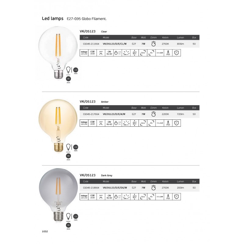 LED КРУШКА V-TAC VT-217664 LED КРУШКА V-TAC VT-217664