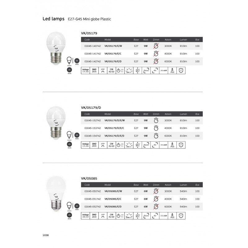 LED КРУШКА VK 03045-052742 LED КРУШКА VK 03045-052742