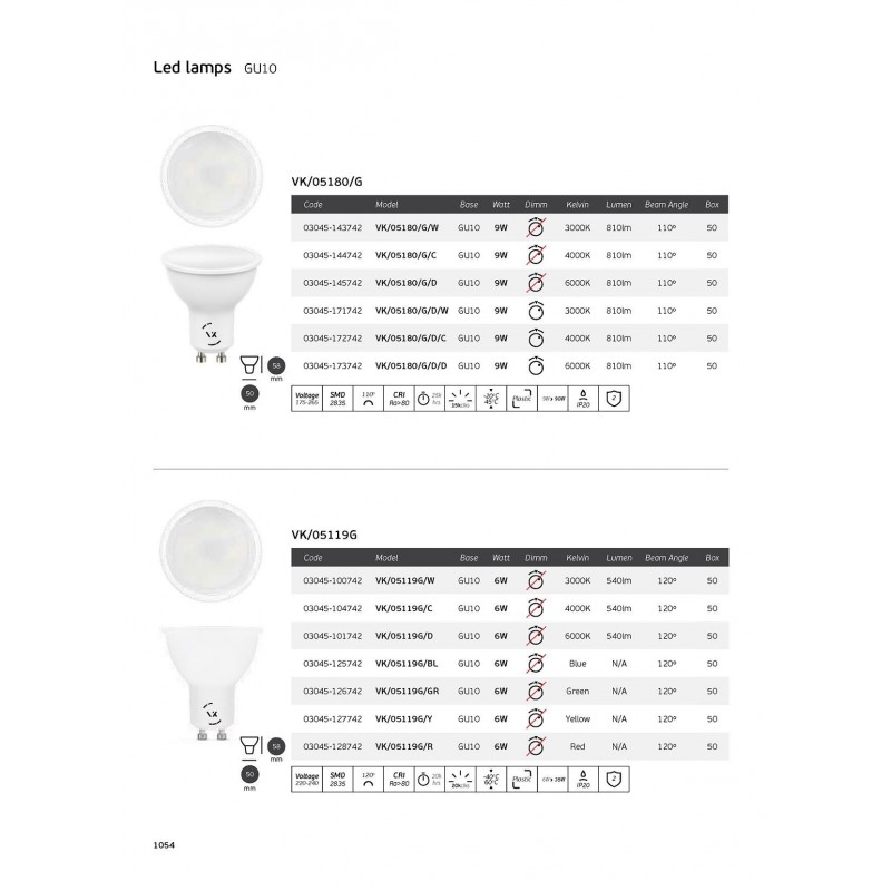 LED КРУШКА V-TAC VT-2104 10W E27 2700K