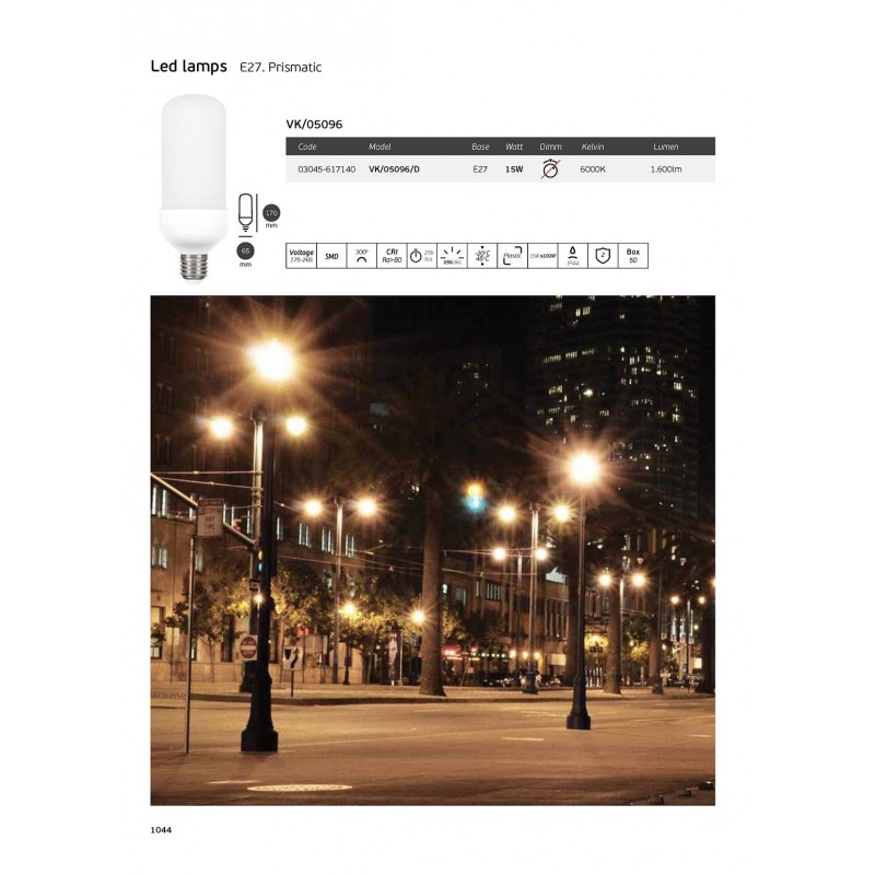 LED КРУШКА V-TAC VT-2012 9W E27 4000K