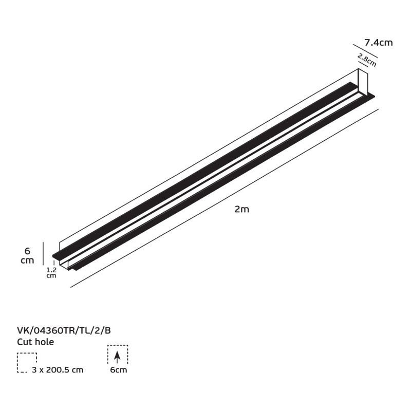 ВГРАДЕН LED ПРОЖЕКТОР VK/04360TR/TL/2/B ВГРАДЕН LED ПРОЖЕКТОР VK/04360TR/TL/2/B