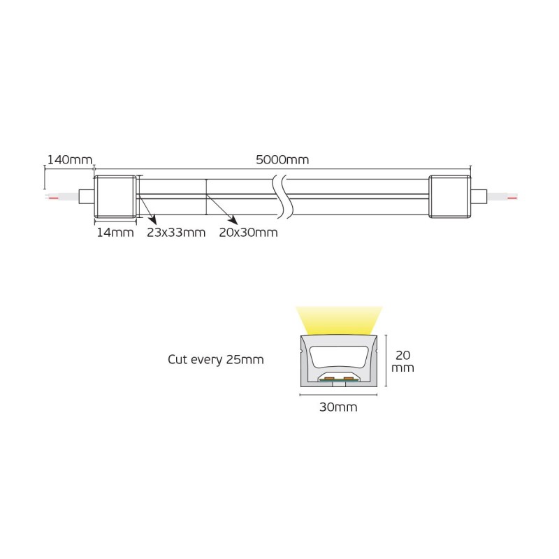 LED ЛЕНТА 24V 2835 БЯЛА ТОПЛА