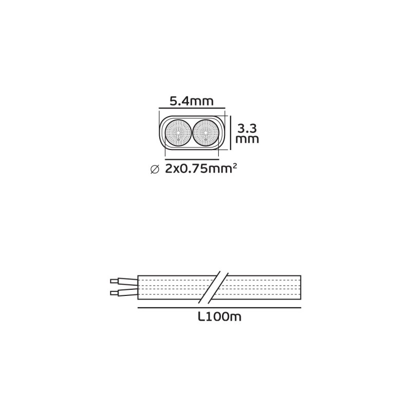 УДЪЛЖИТЕЛ 3X0.75MM² 10M ЧЕРЕН