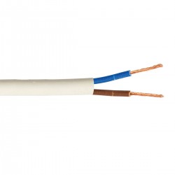 КАБЕЛ ГЪВКАВ H03VV-F 2X0.75 БЯЛ КАБЕЛ ГЪВКАВ H03VV-F 2X0.75 БЯЛ