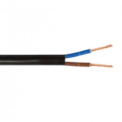 КАБЕЛ ГЪВКАВ H03VV-F 2X0.75MM² ЧЕРЕН КАБЕЛ ГЪВКАВ H03VV-F 2X0.75MM² ЧЕРЕН