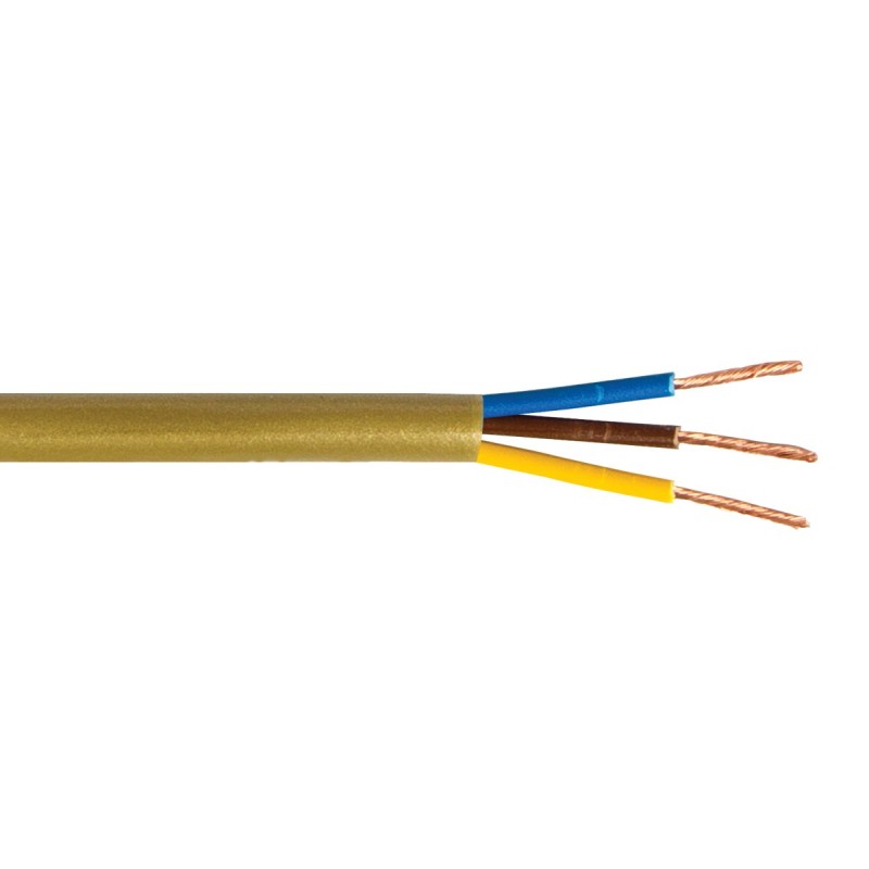 КАБЕЛ ГЪВКАВ H03VV-F 3X0.75MM² ЗЛАТИСТ КАБЕЛ ГЪВКАВ H03VV-F 3X0.75MM² ЗЛАТИСТ