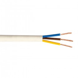 КАБЕЛ ЗА УДЪЛЖИТЕЛ H03VV-F 3X1.5 БЯЛ 25М КАБЕЛ ЗА УДЪЛЖИТЕЛ H03VV-F 3X1.5 БЯЛ 25М