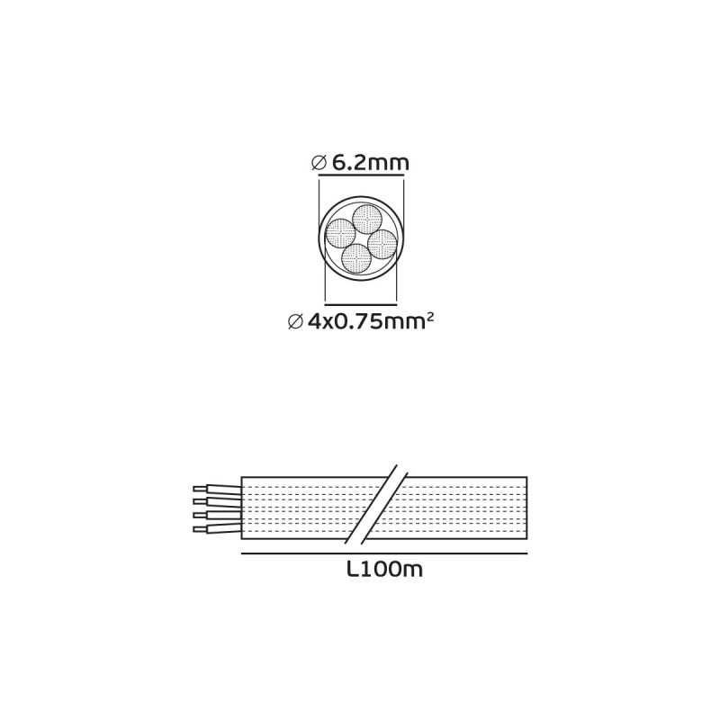 КАБЕЛ ГЪВКАВ H03VV-F 4X0.75 КВ.ММ КАБЕЛ ГЪВКАВ H03VV-F 4X0.75 КВ.ММ