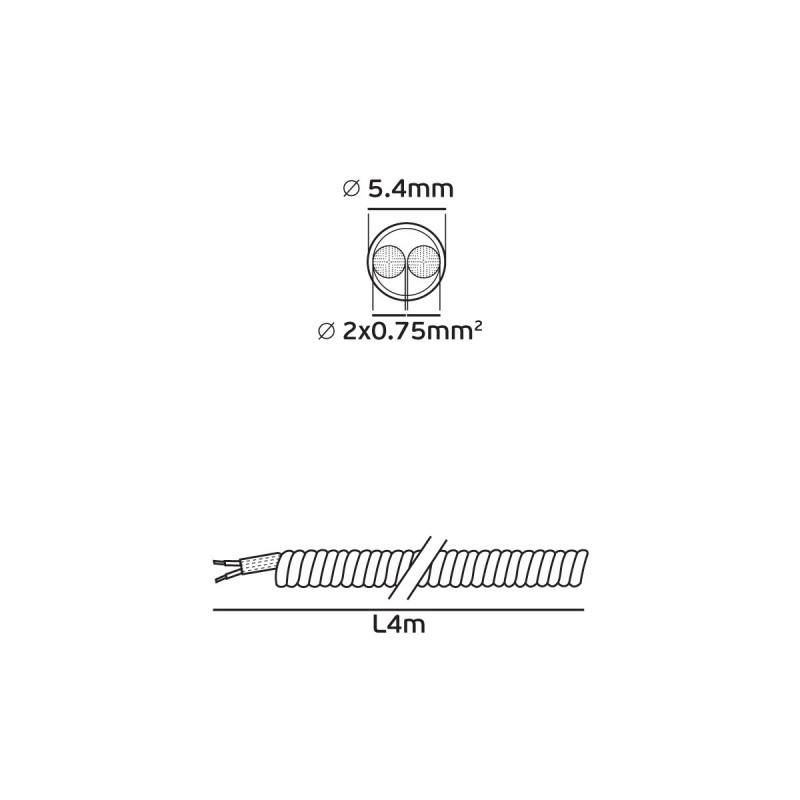 УДЪЛЖИТЕЛ 4М БЯЛ 3X1.5MM² H03VVH
