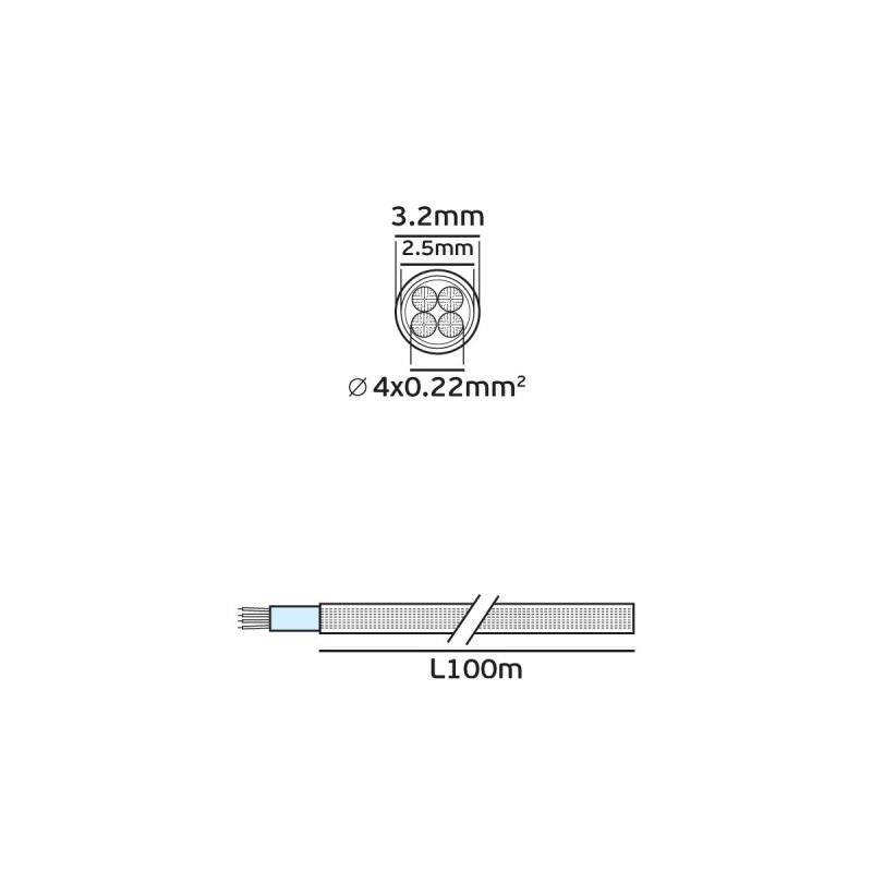 ВЪЖЕ 4Х0.22 БЯЛО ВЪЖЕ 4Х0.22 БЯЛО