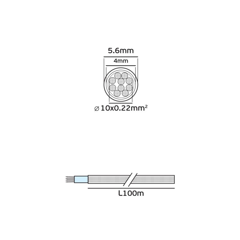 ВЪЖЕ 10X0.22 БЯЛО ВЪЖЕ 10X0.22 БЯЛО