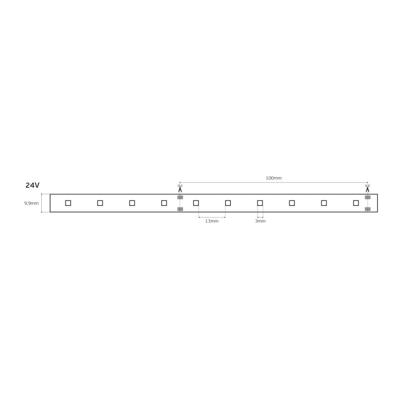 LED ЛЕНТА 24V 3528 БЯЛА 60 LED/M