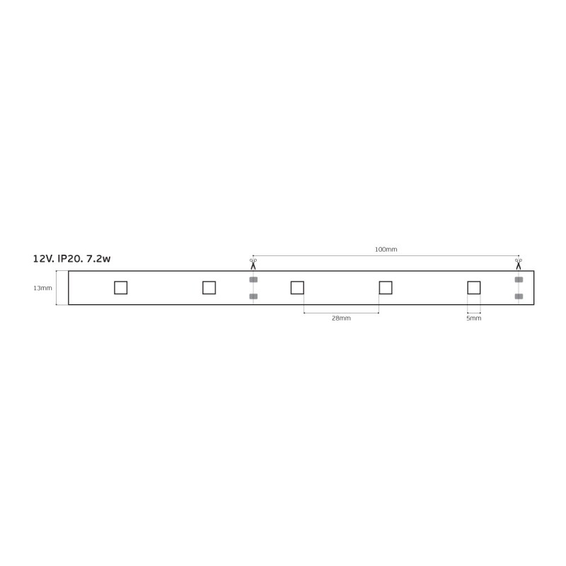 LED ЛЕНТА 5050 RGB 30 LED/M 12V