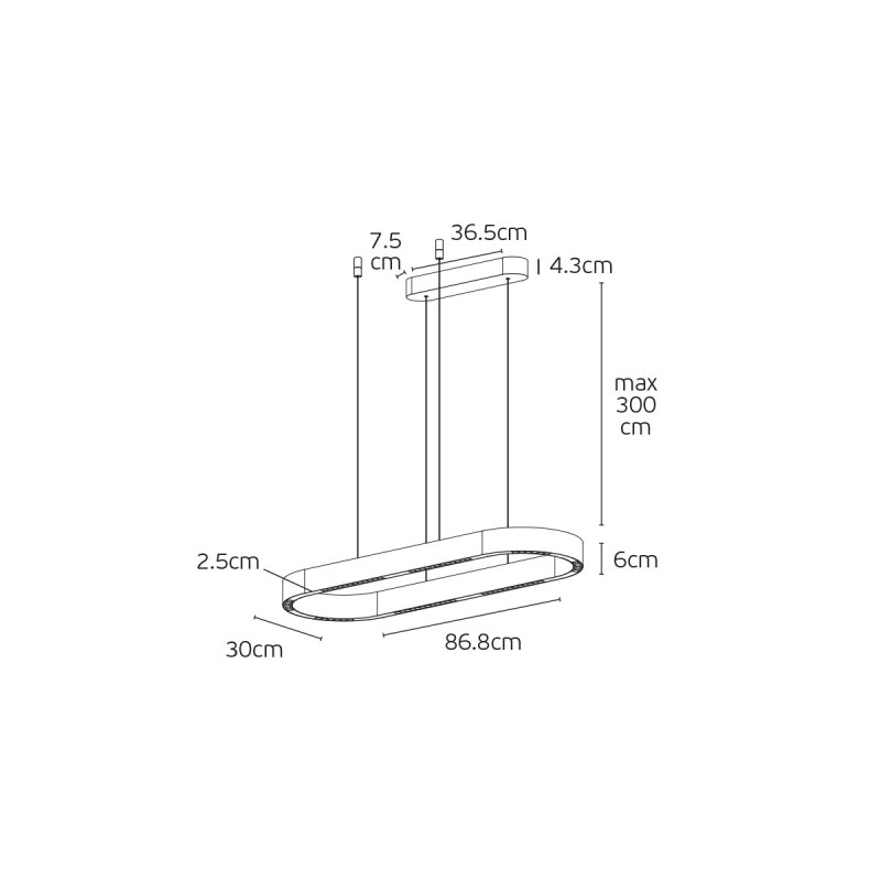 LED ПАНЕЛ VK 71164-110776 90CM 36W 4000K LED ПАНЕЛ VK 71164-110776 90CM 36W 4000K