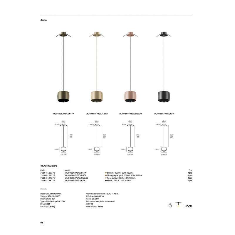 ВГРАДЕН LED ПРОЖЕКТОР VK-LED 71164-122776 ВГРАДЕН LED ПРОЖЕКТОР VK-LED 71164-122776