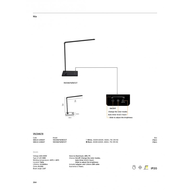 ВГРАДЕН LED ПРОЖЕКТОР VK-LED 58610-104647
