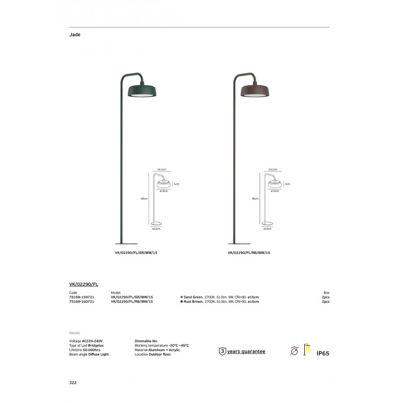 LED ПАНЕЛ VK/02290/FL/GR/WW/15 LED ПАНЕЛ VK/02290/FL/GR/WW/15