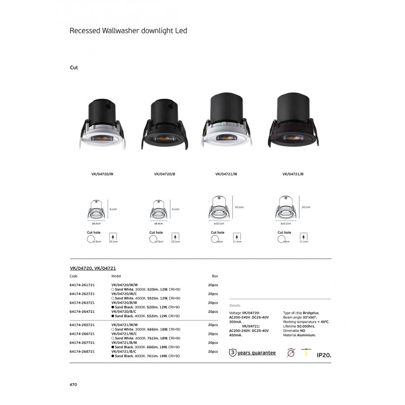 LED ПАНЕЛ VK 64174-268721 26W 3000K