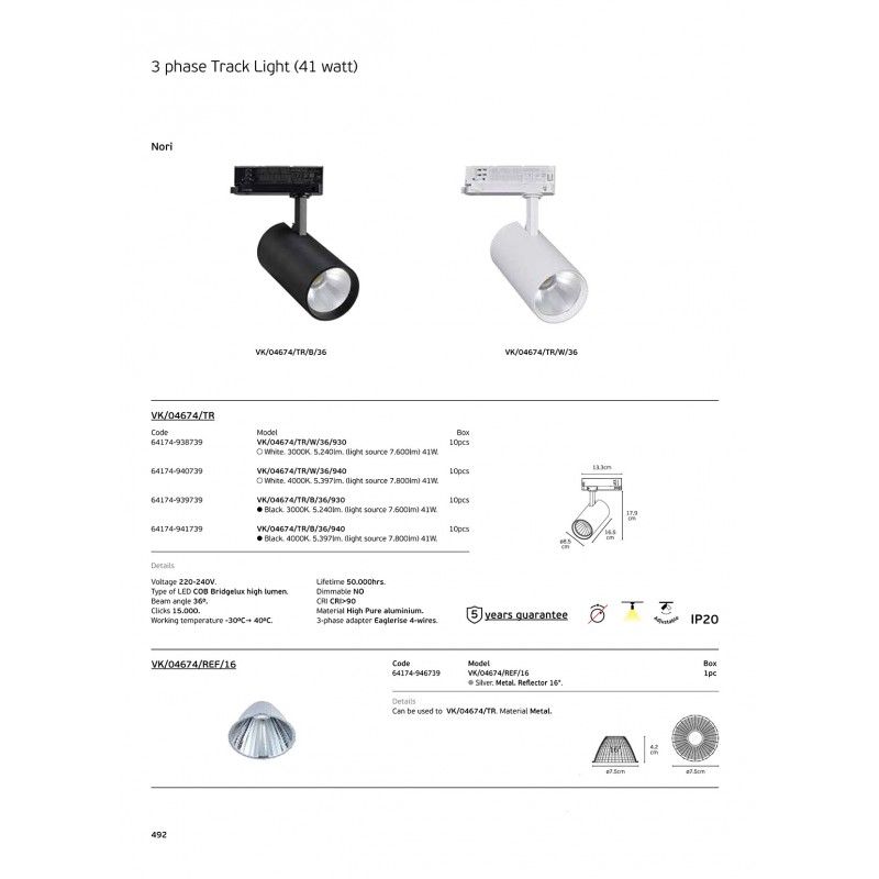 LED ЛУНА VK 64174-939739 36W 930