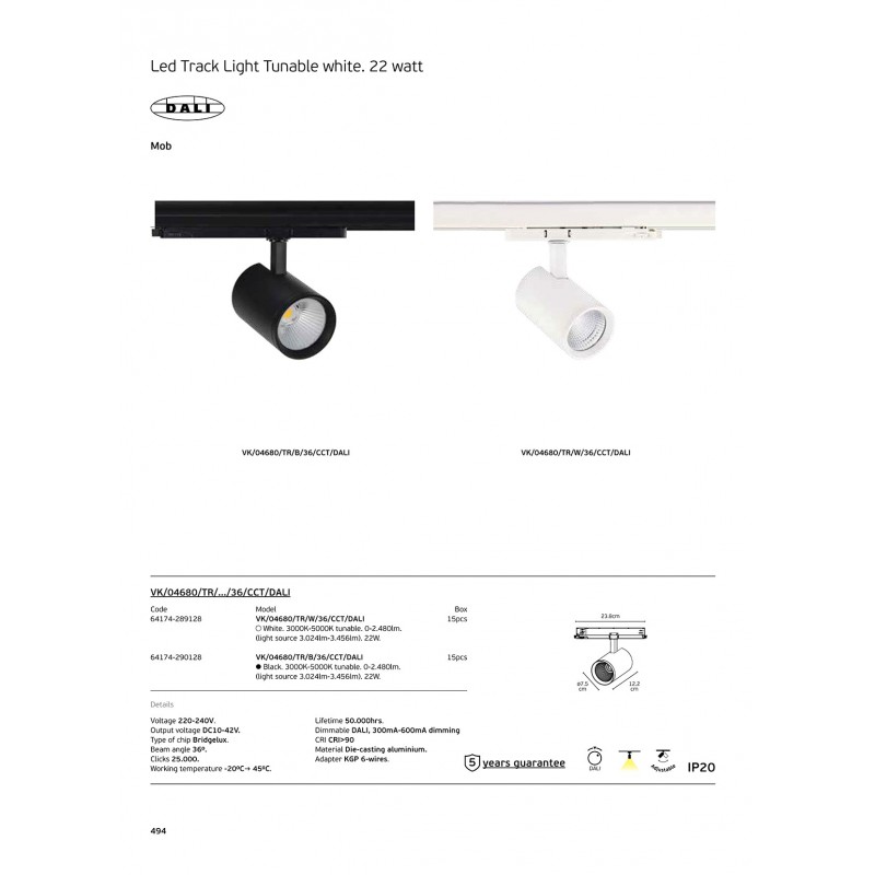 ВГРАДЕН LED ДАУНЛАЙТ VK 04680 TR CCT DALI ВГРАДЕН LED ДАУНЛАЙТ VK 04680 TR CCT DALI