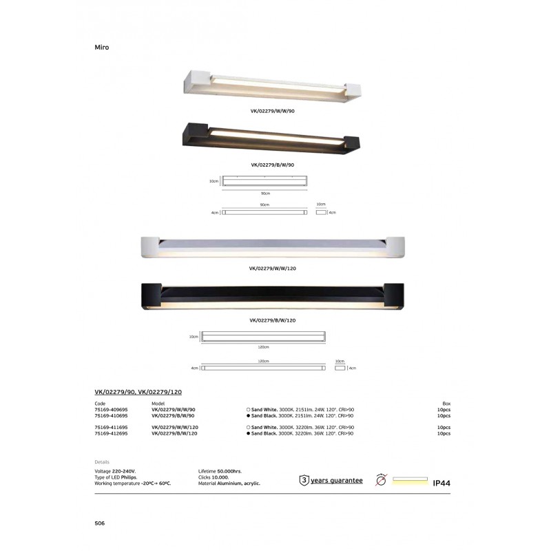 LED ПАНЕЛ VK 75169-410695 18W 90CM БЯЛ LED ПАНЕЛ VK 75169-410695 18W 90CM БЯЛ
