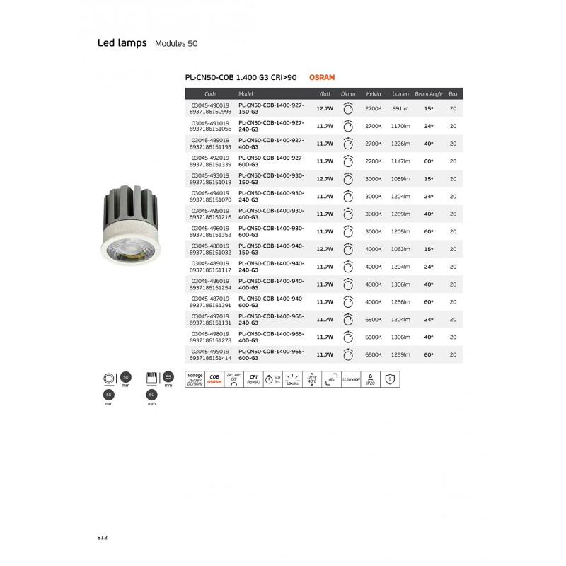ВГРАДЕН LED ПРОЖЕКТОР COB 1400LM 965 60° ВГРАДЕН LED ПРОЖЕКТОР COB 1400LM 965 60°