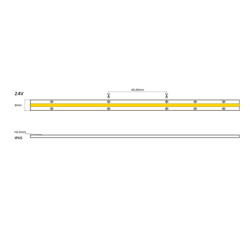ВГРАДЕН LED ПРОЖЕКТОР VK-24 COB 940 528MM
