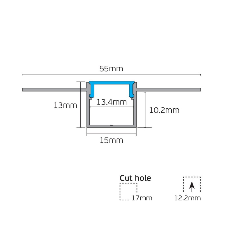 ВГРАДЕН LED ПРОФИЛ FLEX 75165-332806