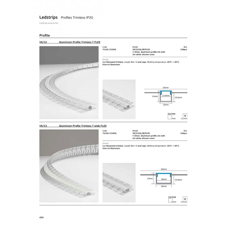 ВГРАДЕН LED ПРОФИЛ FLEX 75165-332806