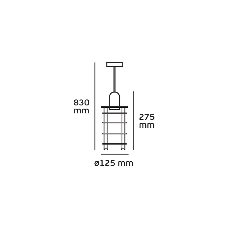 ПЕНДЕЛ COPPER 1X60W E27 ЧЕРЕН ПЕНДЕЛ COPPER 1X60W E27 ЧЕРЕН
