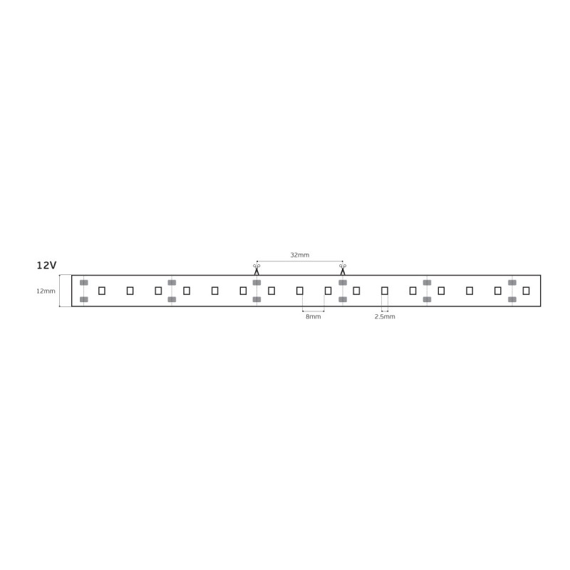 LED ЛЕНТА 3528 ТОПЛА БЯЛА 12V 96 LED/M