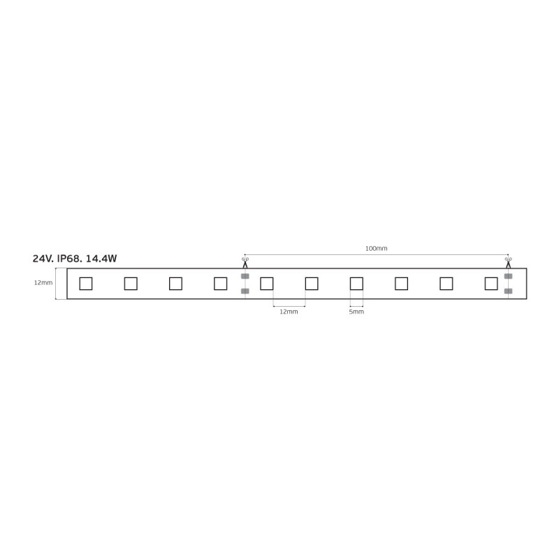 LED ЛЕНТА RGB 5050 60 LED/M 12V