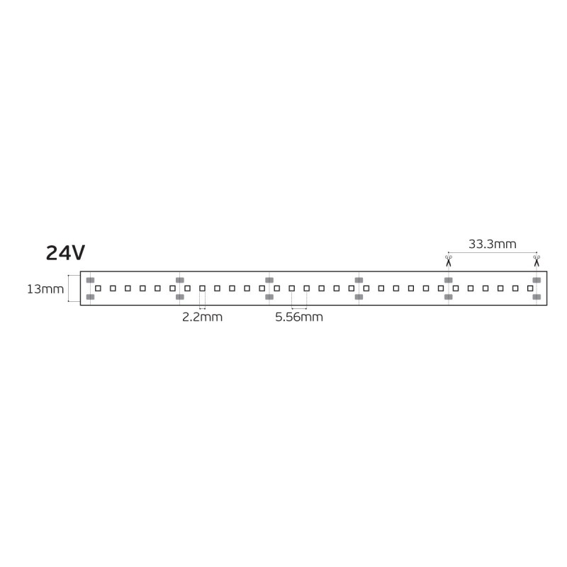 LED ЛЕНТА 24V 16W/M 940 180 LED/M