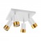 СПОТ PUZON SPT GU10 4D БЯЛ/ЗЛАТЕН