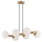 6/Lights Pendant Bar Globe E14  LED 6 x MAX 7W  0 0 220-240V AC 50-60 Hz  0  GLASS / ELECTROSTATIC PAINTED STEEL  WHITE  / BLACK / GOLD  L:780 H:900 0 IP20 GLOBE 3094500 