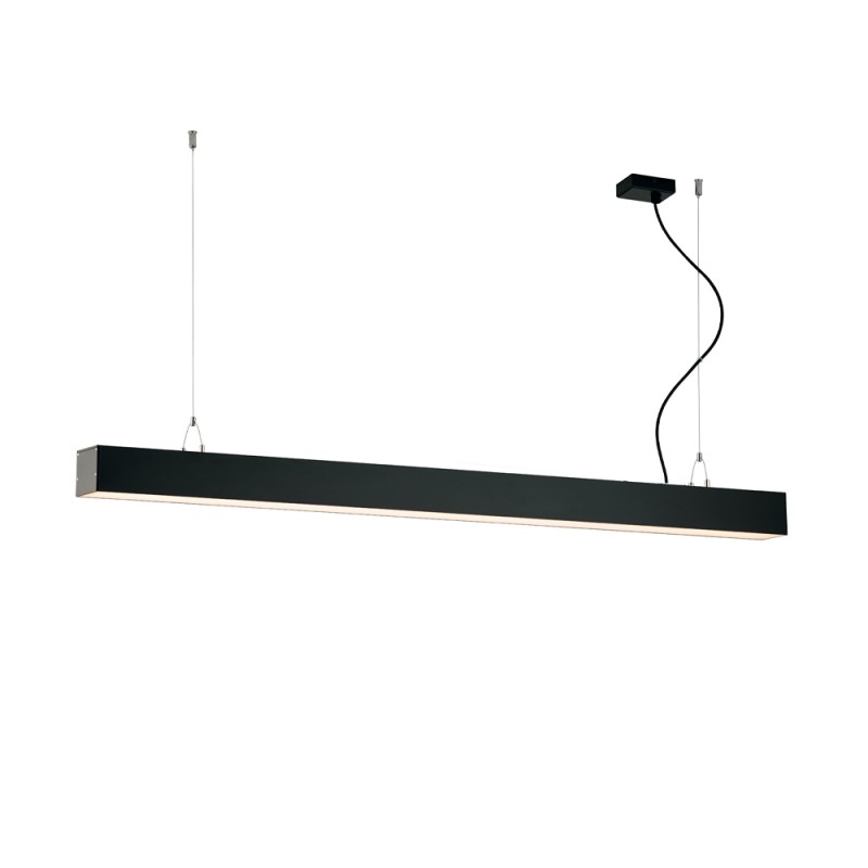ЛИНЕЙНО ОКАЧЕНО СВЕТИЛО DIRECT+INDIRECT L1420 3000K ЧЕРНО