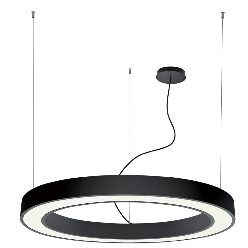 ВИСЯЩ ЧЕРЕН ПРЪСТЕН D1800 3000K ДИМИРАЩ LED МОДУЛ 132W