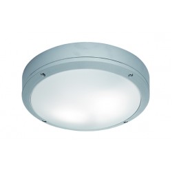 ПЛАФОН КРЪГЪЛ LEROS E27 LED 2X18W СИВ