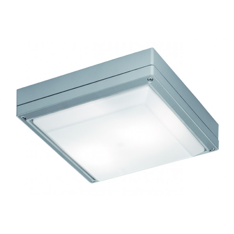 ПЛОСКА ТАВАННА ЛАМПА LEROS E27 LED 2X18W СИВА
