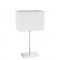 Table Luminaire White Toby TOBY E27 1 x Max 40W  WHITE / CHROME IP20 220-240 VAC  FABRIC SHADE / PLATED STEEL      4057900 