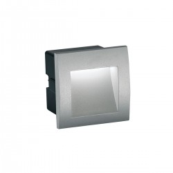 ВГРАДЕНА СТЕННА ЛАМПА RIVA 90X90 LED 1,5W СИВ ЦВЯТ