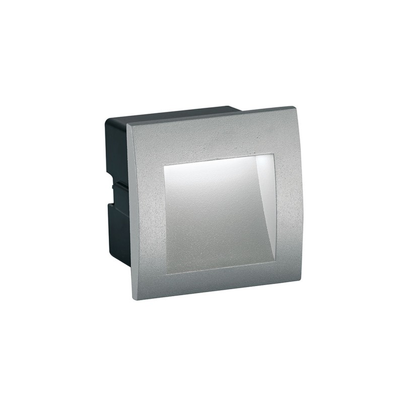 ВГРАДЕНА СТЕННА ЛАМПА RIVA 90X90 LED 1,5W СИВ ЦВЯТ