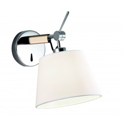 Wall Lamp White Filipa FILIPA E27 MAX 60W WHITE / GOLD MATT IP20 220-240 VAC FABRIC SHADE / PLATED STEEL 4146201 Wall Lamp White Filipa FILIPA E27 MAX 60W WHITE / GOLD MATT IP20 220-240 VAC FABRIC SHADE / PLATED STEEL 4146201