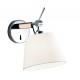 Wall Lamp White Filipa FILIPA E27 MAX 60W WHITE / GOLD MATT IP20 220-240 VAC  FABRIC SHADE / PLATED STEEL      4146201 