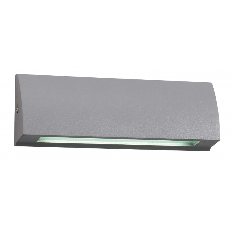 Outdoor Wall Lamp L 170x60 Tech TECH LED module 6W GREY IP54 220-240 VAC  ELECTROSTATIC PAINTED ALUMINIUM  3000K  260 Lm   4156000 