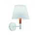 Wall Lamp White Villy VILLY E27 MAX 42W  WHITE / OAK IP20 220-240V  FABRIC SHADE / ELECTROSTATIC PAINTED STEEL / WOOD      4167900 