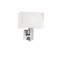 Wall Lamp W 175 Baltimore BALTIMORE E27 + LED module 1 x MAX 42W  + LED 1W WHITE / CHROME IP20 220-240 VAC  FABRIC SHADE / PLATED STEEL  3000K  90 Lm   4172400 
