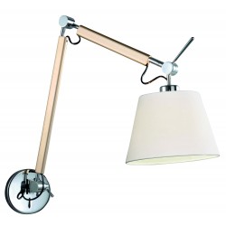 Wall Lamp White D 200 Filipa FILIPA E27 MAX 60W WHITE / GOLD MATT IP20 220-240V FABRIC SHADE / PLATED STEEL 4172601 Wall Lamp White D 200 Filipa FILIPA E27 MAX 60W WHITE / GOLD MATT IP20 220-240V FABRIC SHADE / PLATED STEEL 4172601